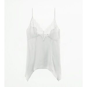 ZARA satin effect lace top